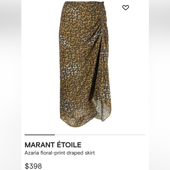 NWT MARANT ÉTOILE Azaria floral-print draped skirt